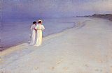Peder Severin Kroyer Tade de verano en la playa painting
